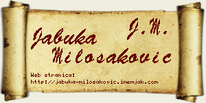 Jabuka Milošaković vizit kartica